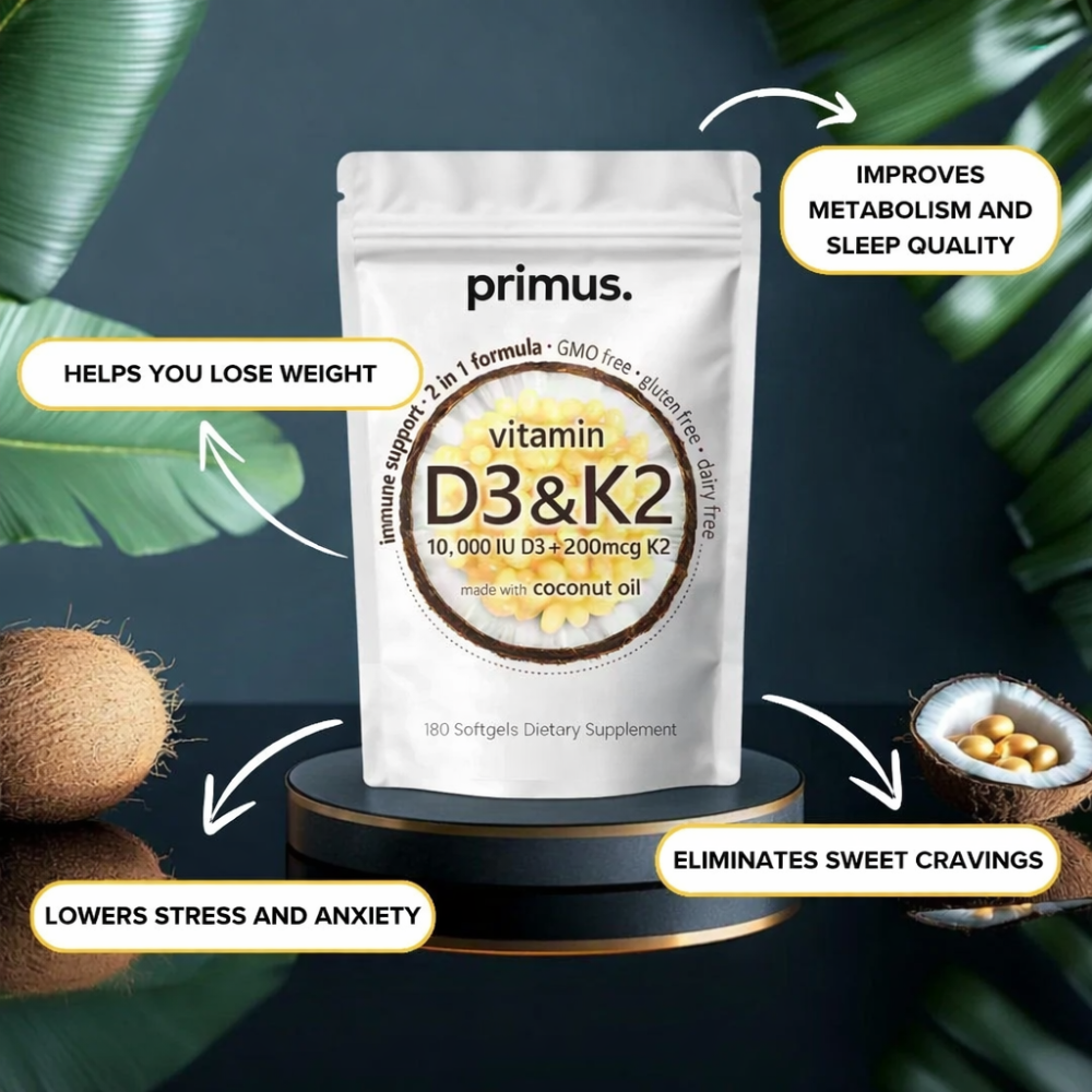 Vitamin D3 & K2 — 6 Month Supply