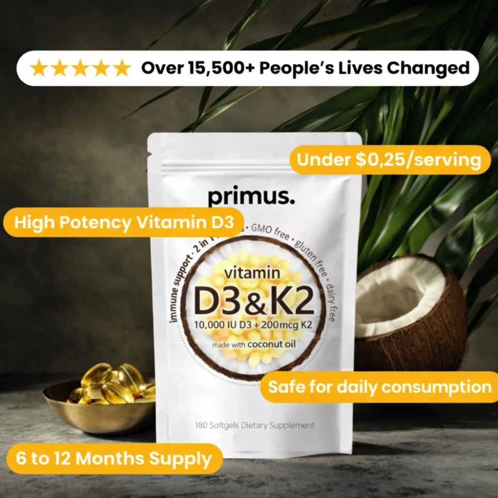 Vitamin D3 & K2 — 6 Month Supply